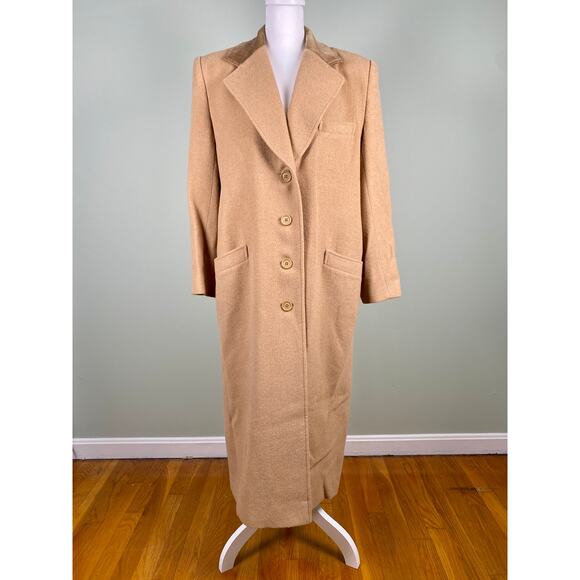 Rare Vintage Fleurette Luxury 100% Camel Hair Full Length Maxi Overcoat - Picture 1 of 11